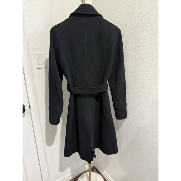 Women’s J. CREW Double Breasted Black Tie Wool Pea Coat Size 2 - Picture 3 of 5